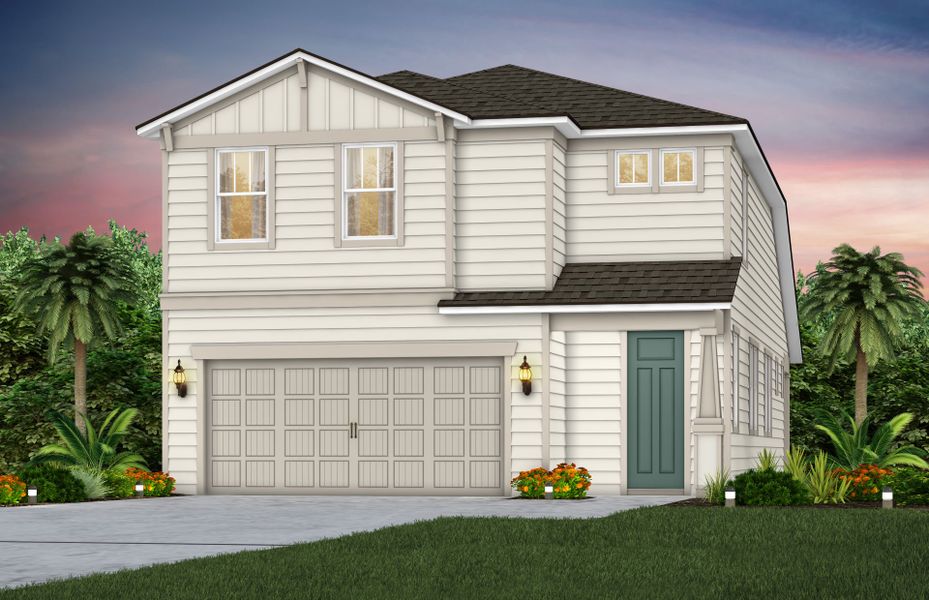 Representative exterior photo of a completed home built from the Maritime by Pulte Homes in Seminole Palms, Palm Coast, FL (Image 3).