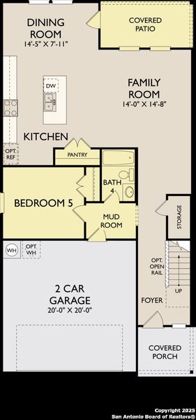 2D floor plan layout of this home in Meadows at Hennersby Hollow 40's, San Antonio, TX (Image 2). 2D floor plan layout of this home in Meadows at Hennersby Hollow 40's, San Antonio, TX (Image 2).