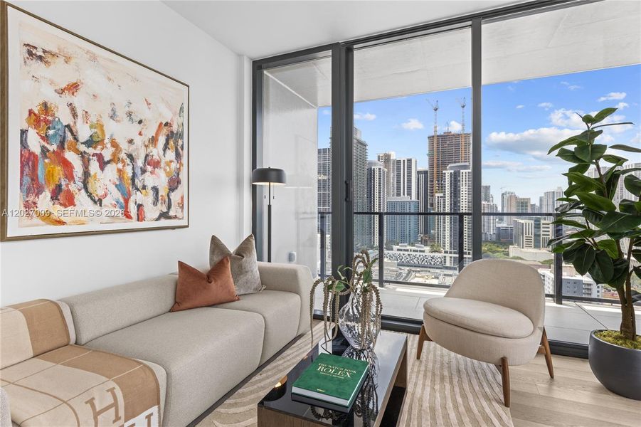 Furnished interior view inside a new home in , Miami (Image 18).