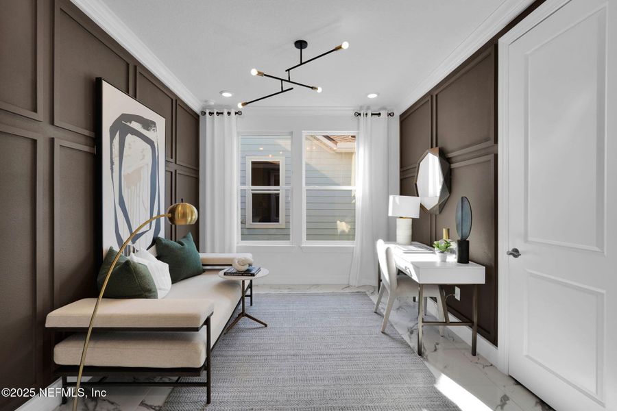 Furnished interior view inside a new home in Summer Bay at Grand Oaks, St. Augustine (Image 28). Furnished interior view inside a new home in Summer Bay at Grand Oaks, St. Augustine (Image 28).