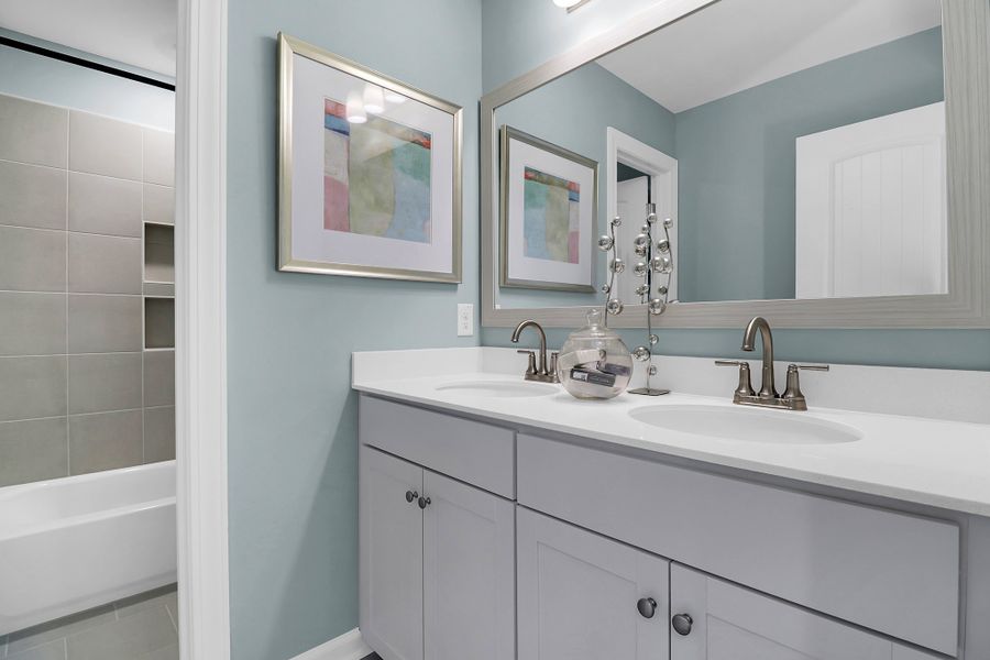 Representative furnished interior of a home built from the Lafayette - Renaissance Collection by Mungo Homes in Georgias Landing, Raleigh (Image 7).