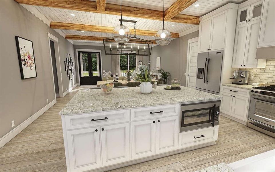 Open concept living area to your kitchen with an island built for entertaining!