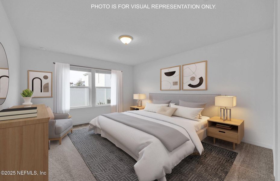 Furnished interior view inside a new home in Wells Landing, Jacksonville (Image 9).