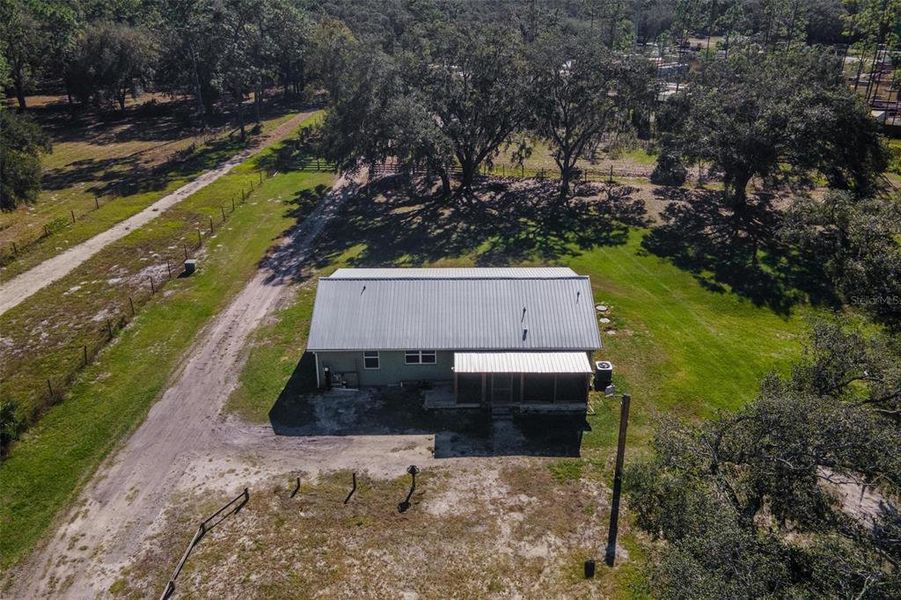 Aerial of Back Exterior