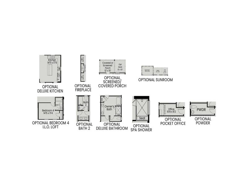 2D floor plan layout for the The Crawford by Davidson Homes LLC in Wendell Ridge, Wendell, NC (Image 5).