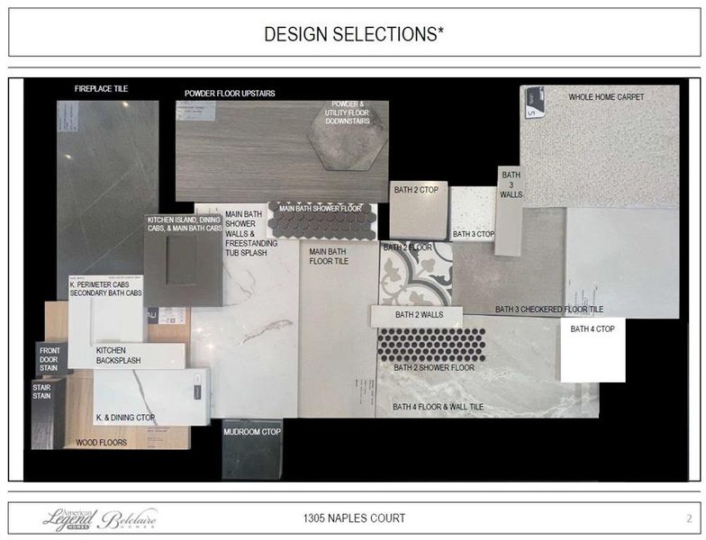 Representative photo of design selections for 1305 Naples