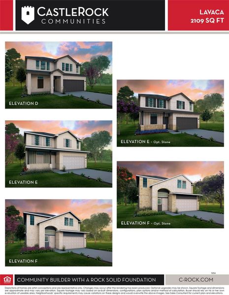 The Lavaca Elevation Plan by CastleRock Communities The Lavaca Elevation Plan by CastleRock Communities