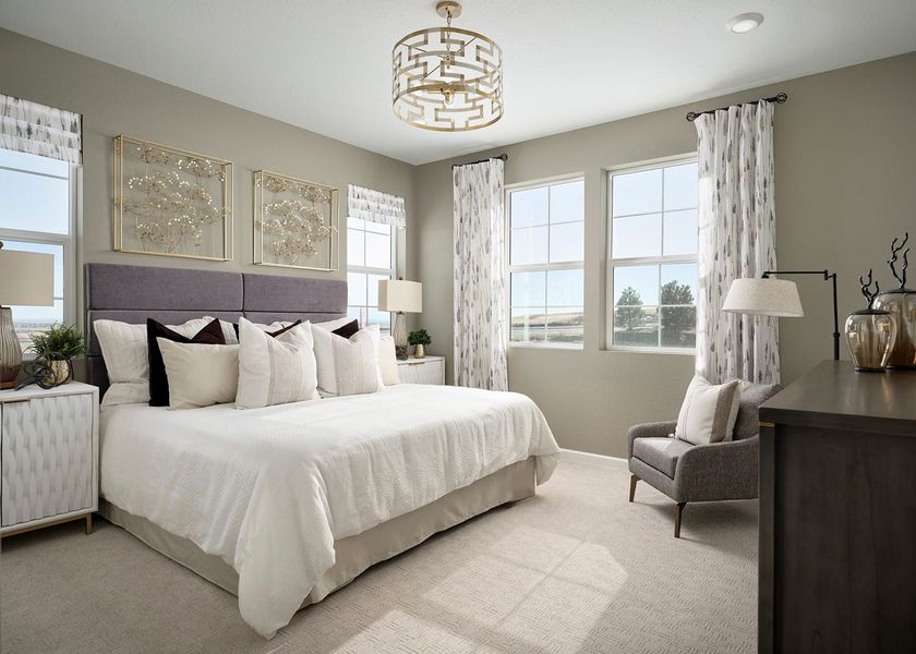 Furnished interior view inside a new home in Candelas Townhomes, Arvada (Image 8).