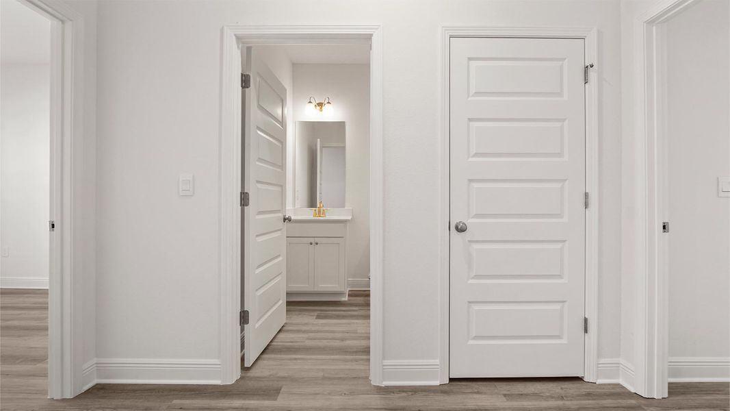 Representative unfurnished interior of a home built from the Madison by D.R. Horton in Owl's Head Farms, Freeport (Image 40).