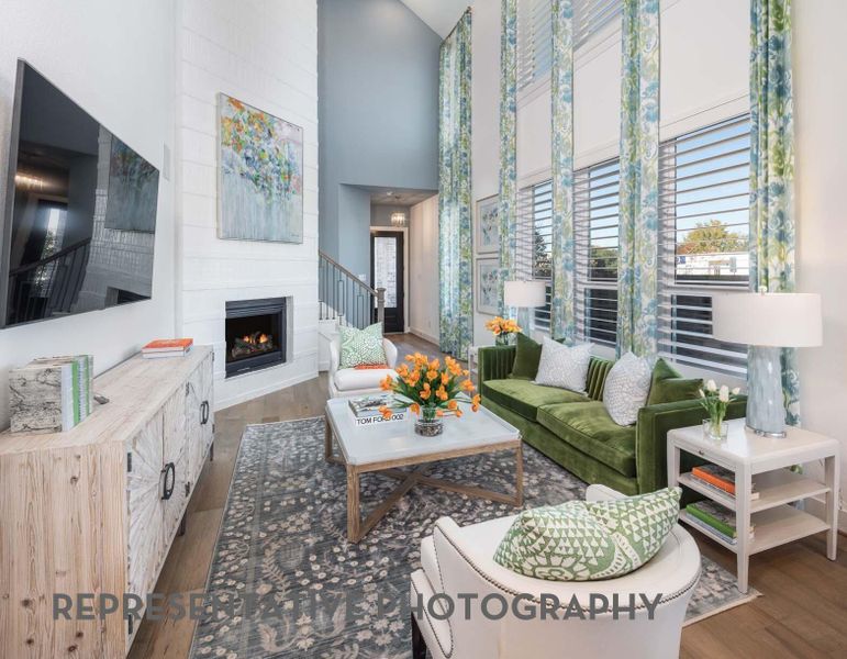 Furnished interior view inside a new home in Bridgeland Central, Cypress (Image 14).