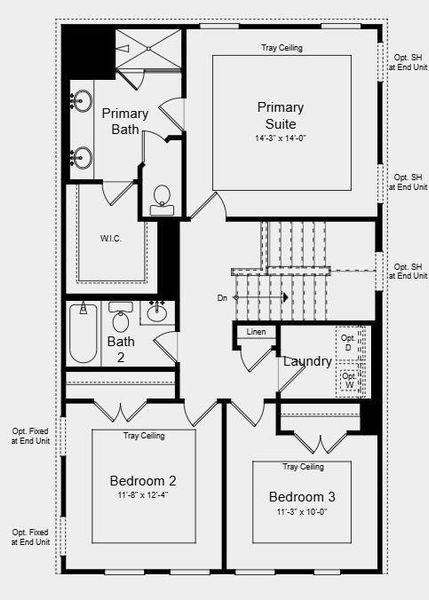 2D floor plan layout of this home in Dreycott, Lawrenceville, GA (Image 4).