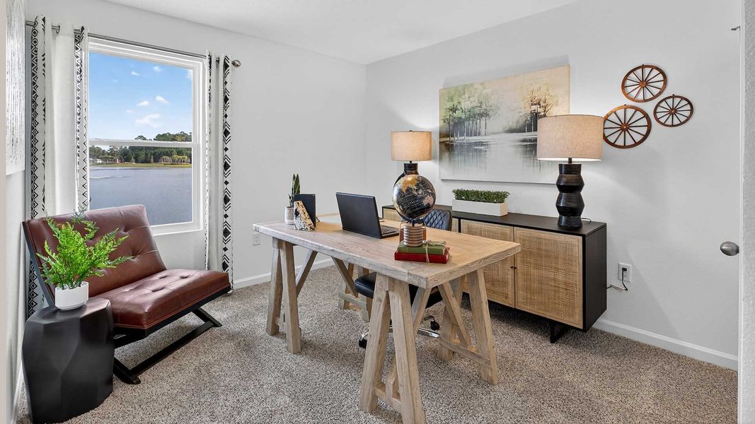 Representative furnished interior of a home built from the HARPER by D.R. Horton in The Arbors, Jacksonville (Image 26).