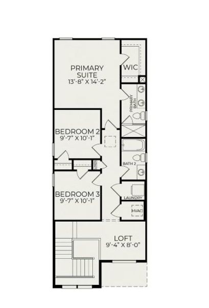 2D floor plan layout for the Terra B by Homes by Dickerson in NoVi Chatham Park, Pittsboro, NC (Image 3). 2D floor plan layout for the Terra B by Homes by Dickerson in NoVi Chatham Park, Pittsboro, NC (Image 3).