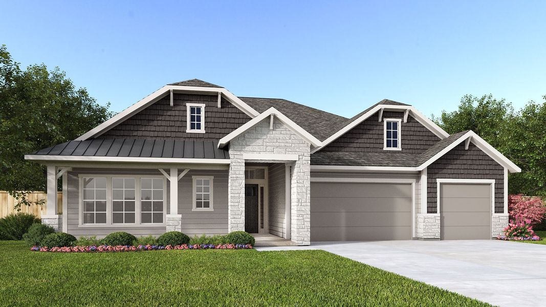 Representative exterior photo of a completed home built from the 3163MC by MasterCraft Builder Group in SilverLeaf, St. Augustine, FL (Image 5).