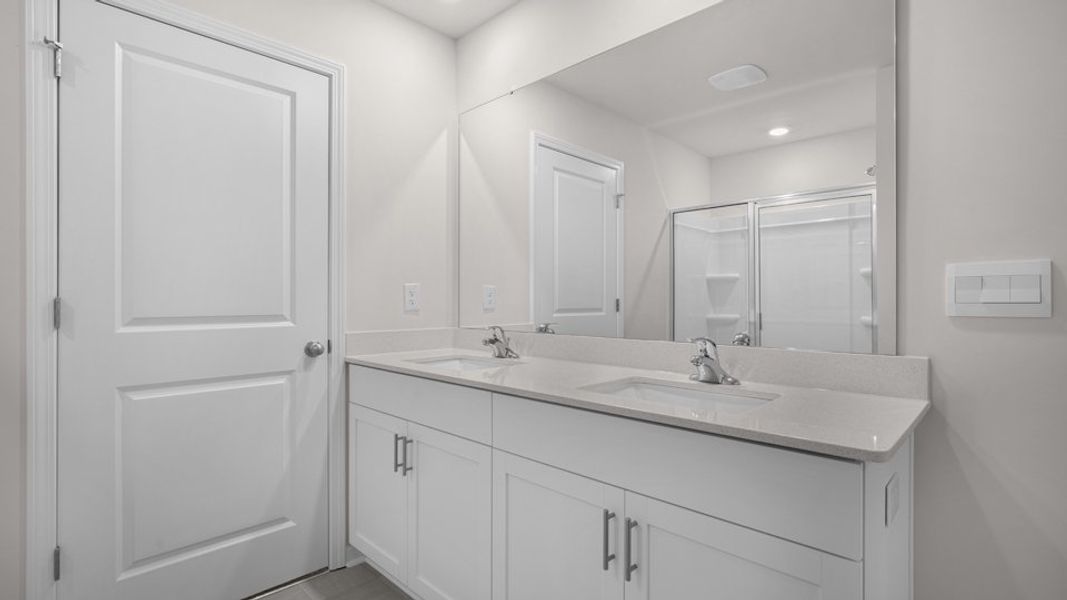 Furnished interior view inside a new home in The Reserve at Prestleigh, Wake Forest (Image 6).