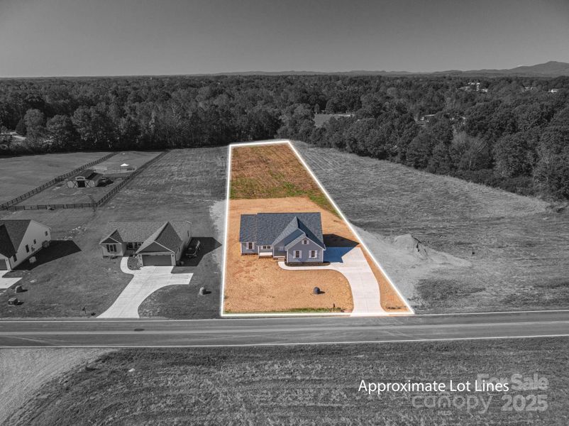 Aerial View with Lot Lines