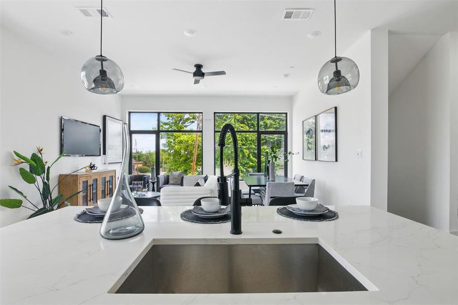Furnished interior view inside a new home in , Dallas (Image 13).