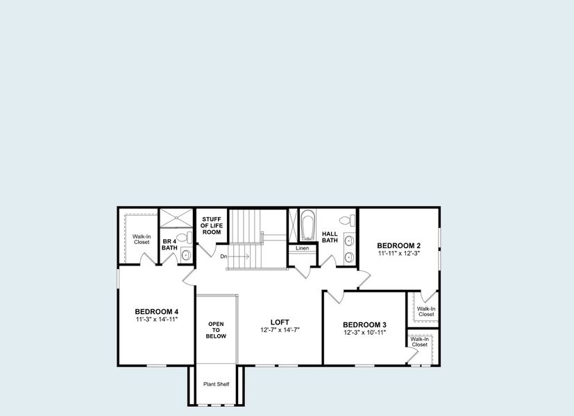 2D floor plan layout of this home in Lincoln Pointe, Van Alstyne, TX (Image 3). 2D floor plan layout of this home in Lincoln Pointe, Van Alstyne, TX (Image 3).