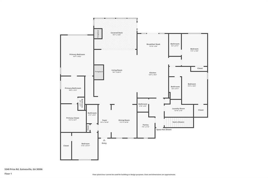 2D floor plan layout of this home in , Gainesville, GA (Image 6).