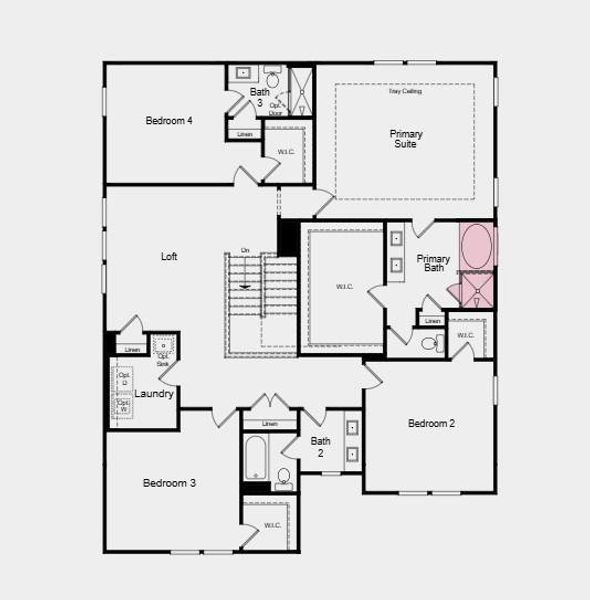 2D floor plan layout of this home in Bailey Fence, Dacula, GA (Image 3).
