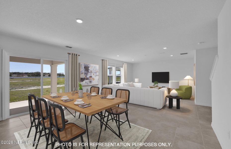 Furnished interior view inside a new home in Wells Landing, Jacksonville (Image 10).
