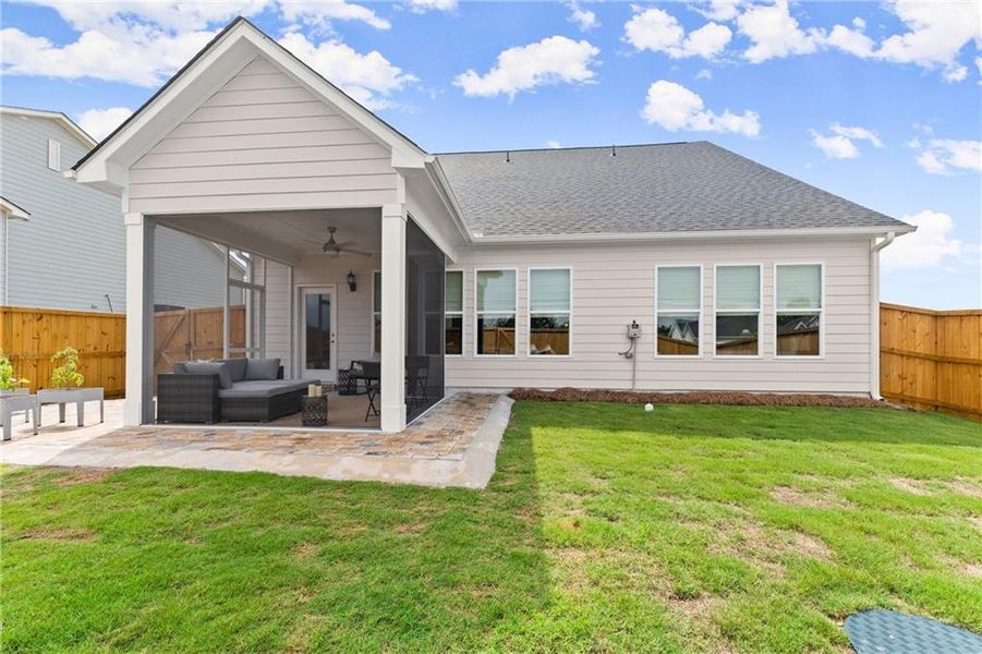Exterior details and patio area of a home in , Homer (Image 22). Exterior details and patio area of a home in , Homer (Image 22).