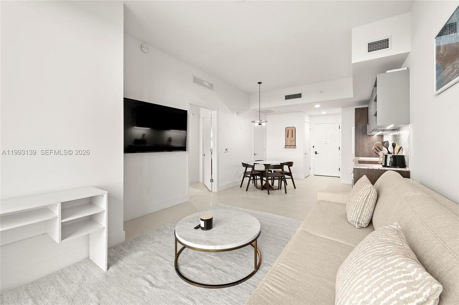 Furnished interior view inside a new home in , Miami (Image 9). Furnished interior view inside a new home in , Miami (Image 9).