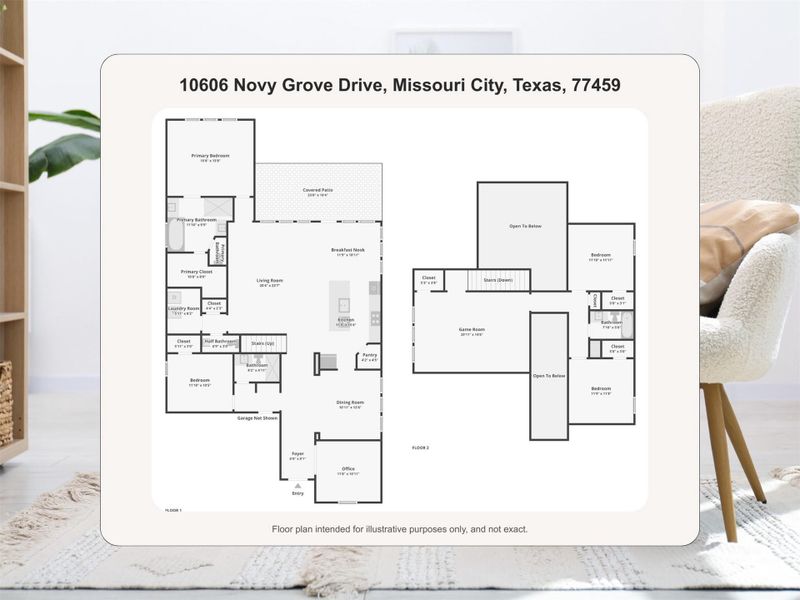 2D floor plan layout of this home in Sienna, Missouri City, TX (Image 5).