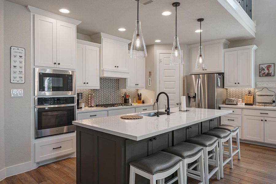 Furnished interior view inside a new home in 6 Creeks, Kyle (Image 7). Furnished interior view inside a new home in 6 Creeks, Kyle (Image 7).