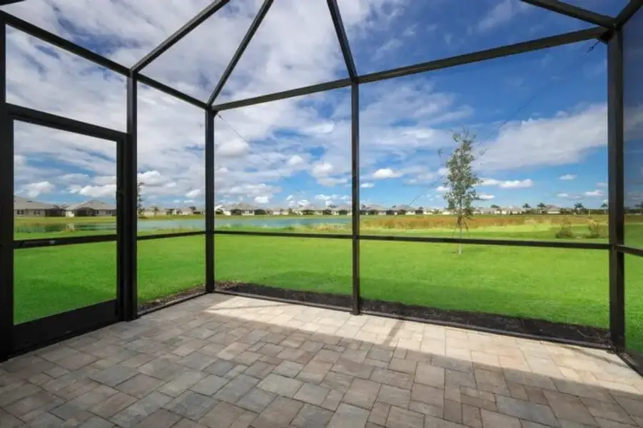 Representative exterior details of a home built from the Boca Grande by Medallion Home in Reflection Villas at Watercolor Place, Bradenton (Image 4).