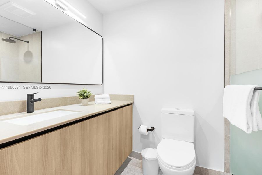 Furnished interior view inside a new home in , Miami (Image 17).