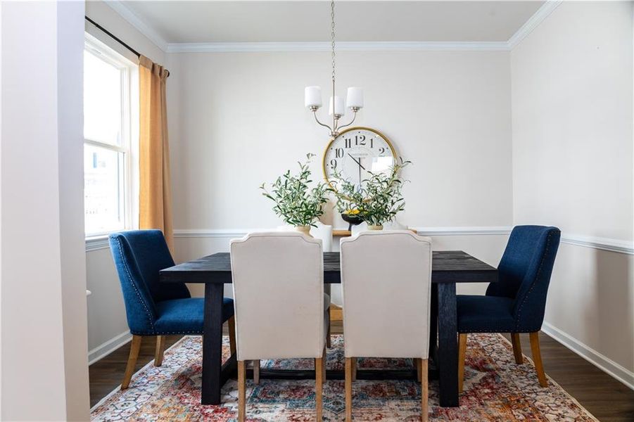 Furnished interior view inside a new home in Enclave at Dawson Forest, Dawsonville (Image 2). Furnished interior view inside a new home in Enclave at Dawson Forest, Dawsonville (Image 2).
