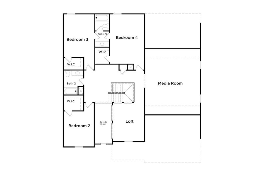 2D floor plan layout for the Rainier by DRB Homes in Kingston, Locust Grove, GA (Image 4). 2D floor plan layout for the Rainier by DRB Homes in Kingston, Locust Grove, GA (Image 4).