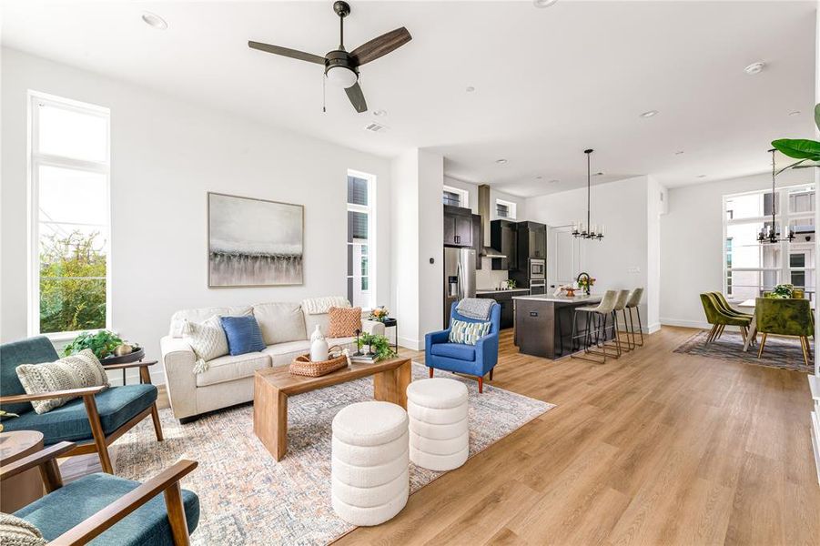 Furnished interior view inside a new home in , Farmers Branch (Image 10). Furnished interior view inside a new home in , Farmers Branch (Image 10).