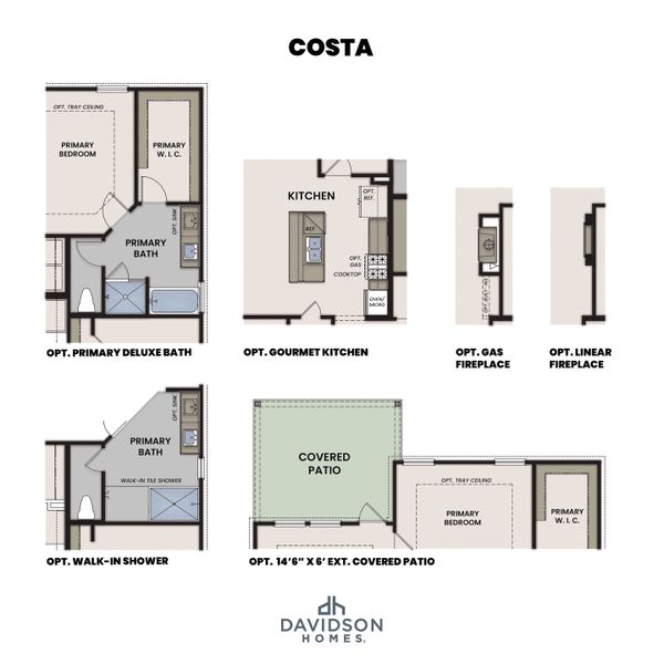 2D floor plan layout for the The Costa by Davidson Homes LLC in Sunterra, Katy, TX (Image 5). 2D floor plan layout for the The Costa by Davidson Homes LLC in Sunterra, Katy, TX (Image 5).