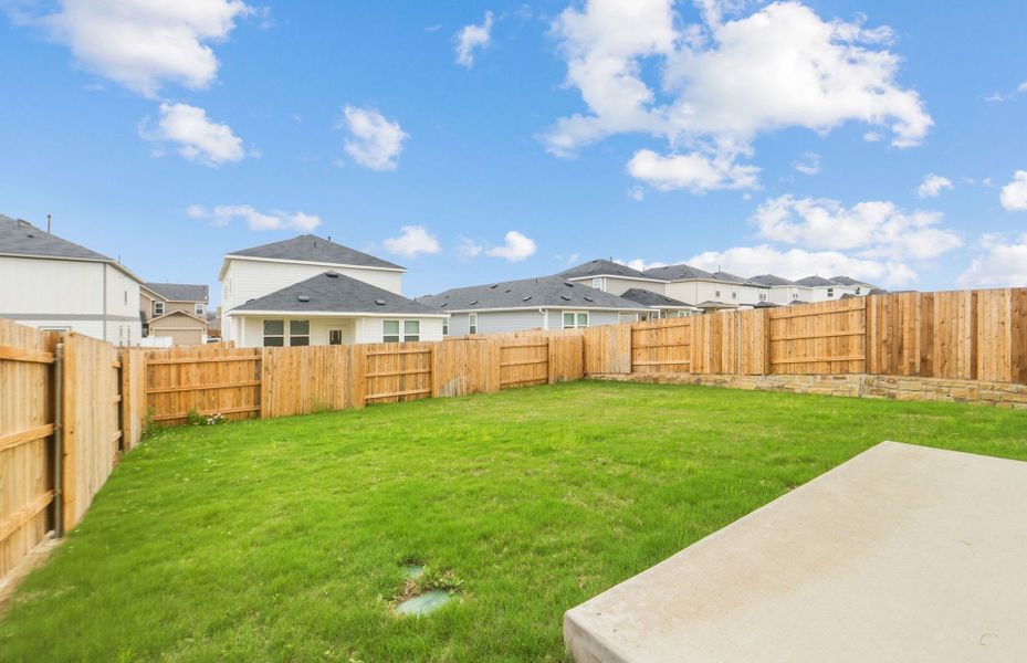 Exterior details and patio area of a home in Sunfield, Buda (Image 4).