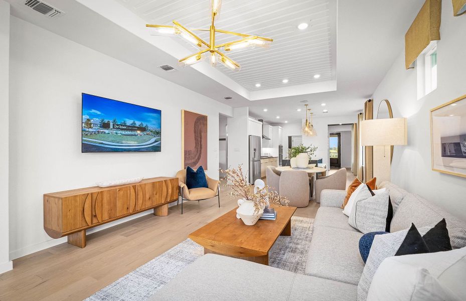 Representative furnished interior of a home built from the Hallmark by Del Webb in Del Webb Austin at Lost Pines, Bastrop (Image 10).