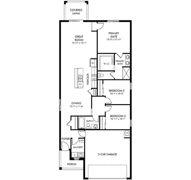 2D floor plan layout of this home in Magnolia Bay - Premier Series, Nokomis, FL (Image 1). 2D floor plan layout of this home in Magnolia Bay - Premier Series, Nokomis, FL (Image 1).