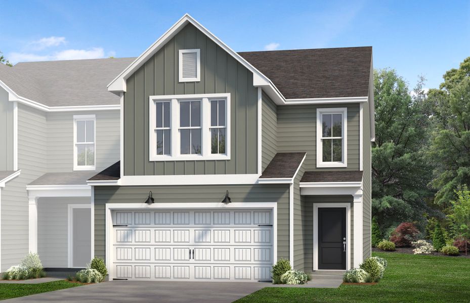 Representative exterior photo of a completed home built from the Hayden by Pulte Homes in Broadmoor, Wake Forest, NC (Image 2). Representative exterior photo of a completed home built from the Hayden by Pulte Homes in Broadmoor, Wake Forest, NC (Image 2).