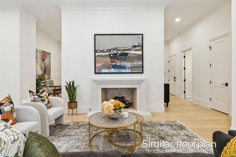 Furnished interior view inside a new home in , Plano (Image 14). Furnished interior view inside a new home in , Plano (Image 14).
