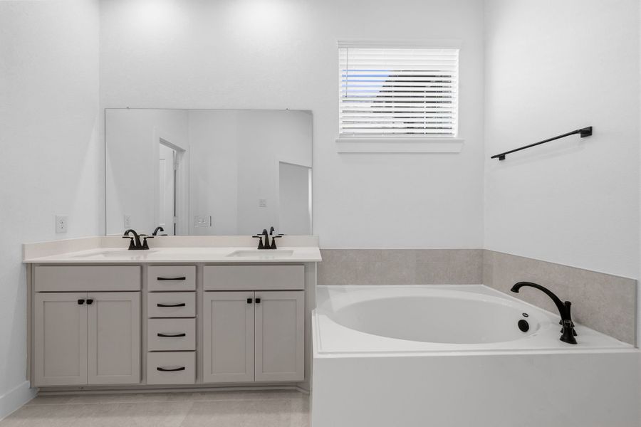 Furnished interior view inside a new home in Bridgeland 45's, Cypress (Image 10).