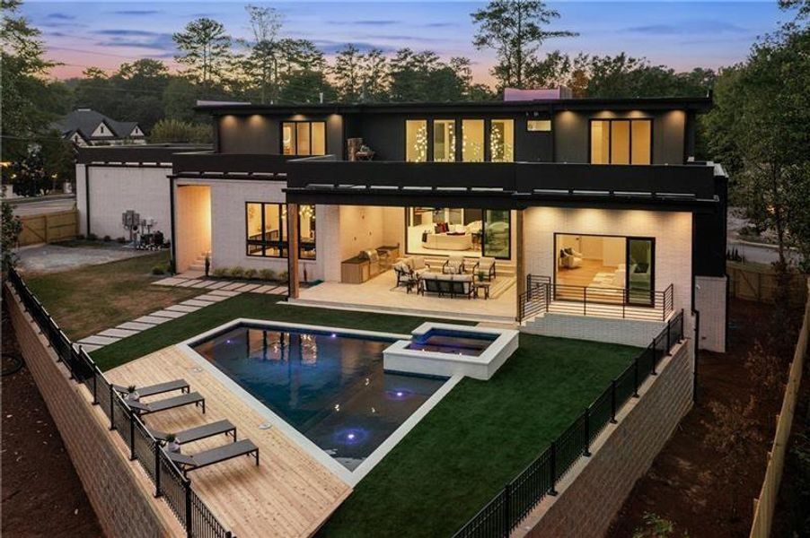 Exterior details and patio area of a home in , Atlanta (Image 45).