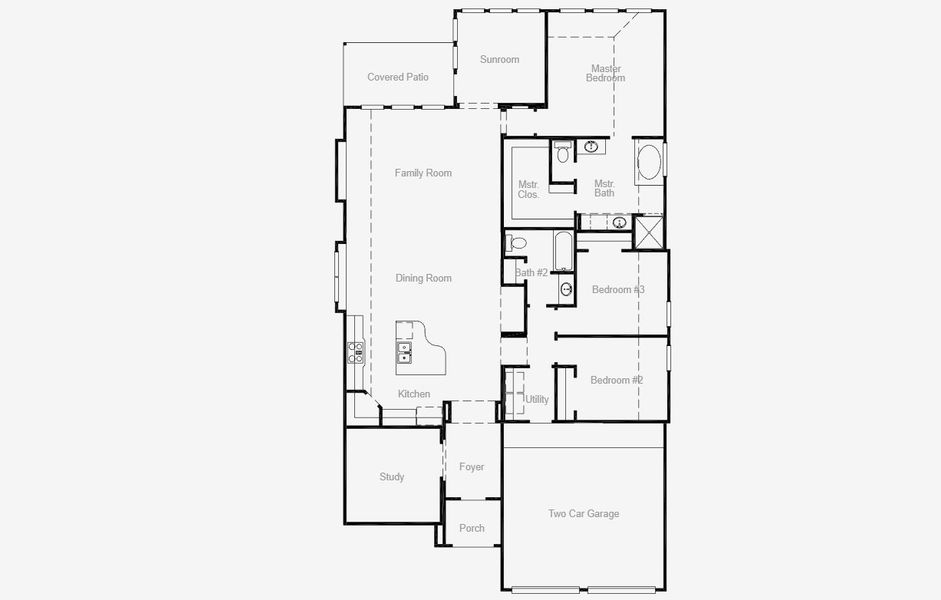 2D floor plan layout for the Lamar by Coventry Homes in Trinity Falls 50', McKinney, TX (Image 3).