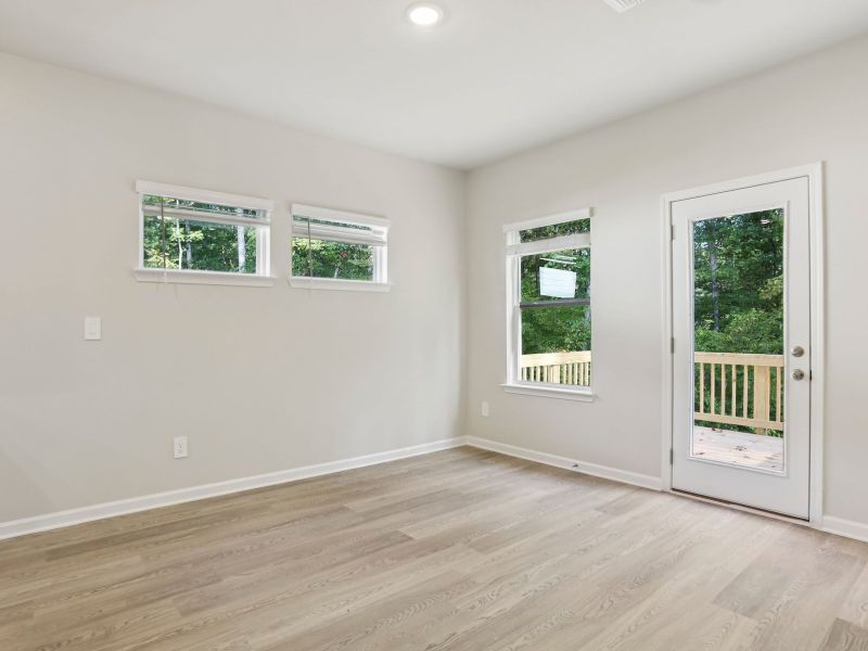 The Johnson Basement floorplan with the Lush White interior package.