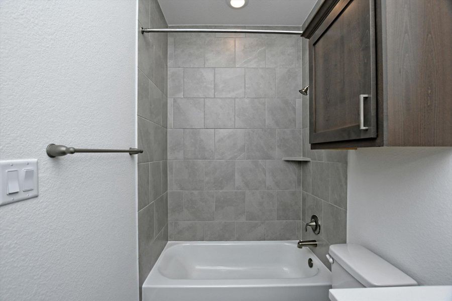 Furnished interior view inside a new home in ClearWater Ranch, Liberty Hill (Image 25). Furnished interior view inside a new home in ClearWater Ranch, Liberty Hill (Image 25).