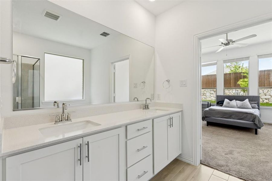 Furnished interior view inside a new home in Northlake Estates: Brookstone Collection, Little Elm (Image 17).