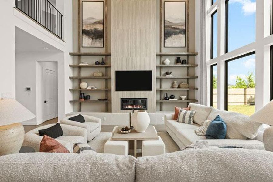 Plenty of light and space to gather in the family room. Representative image.