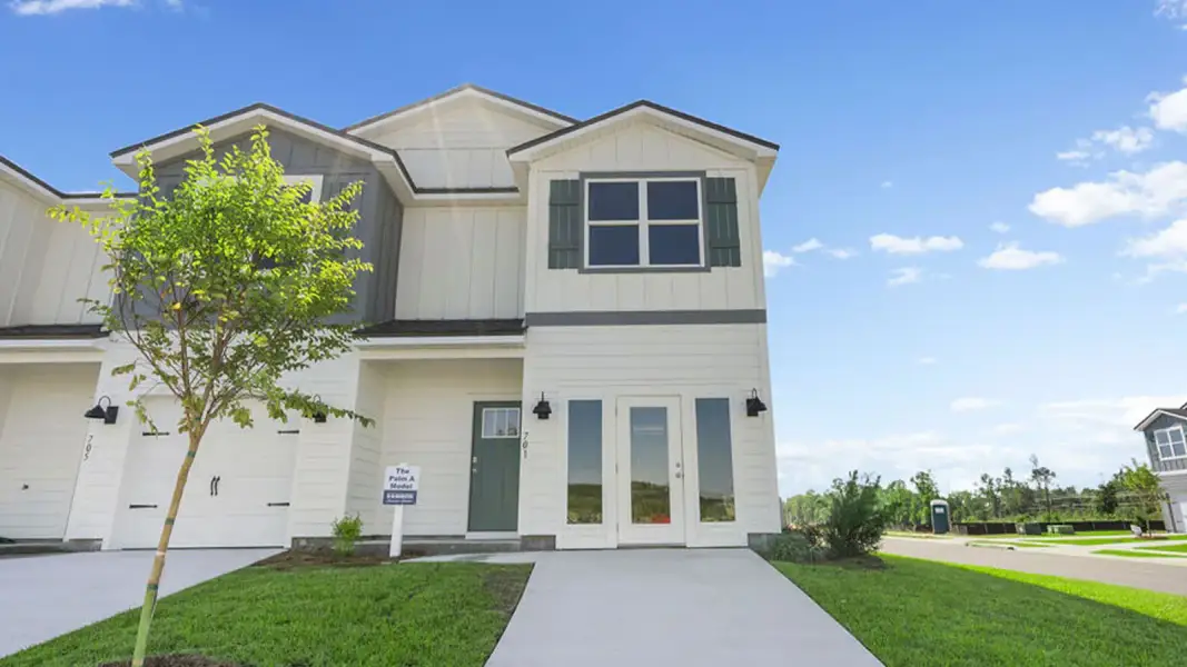 Front exterior of a new home in Abilene Acres, Tallahassee, FL, highlighting curb appeal (Image 29).