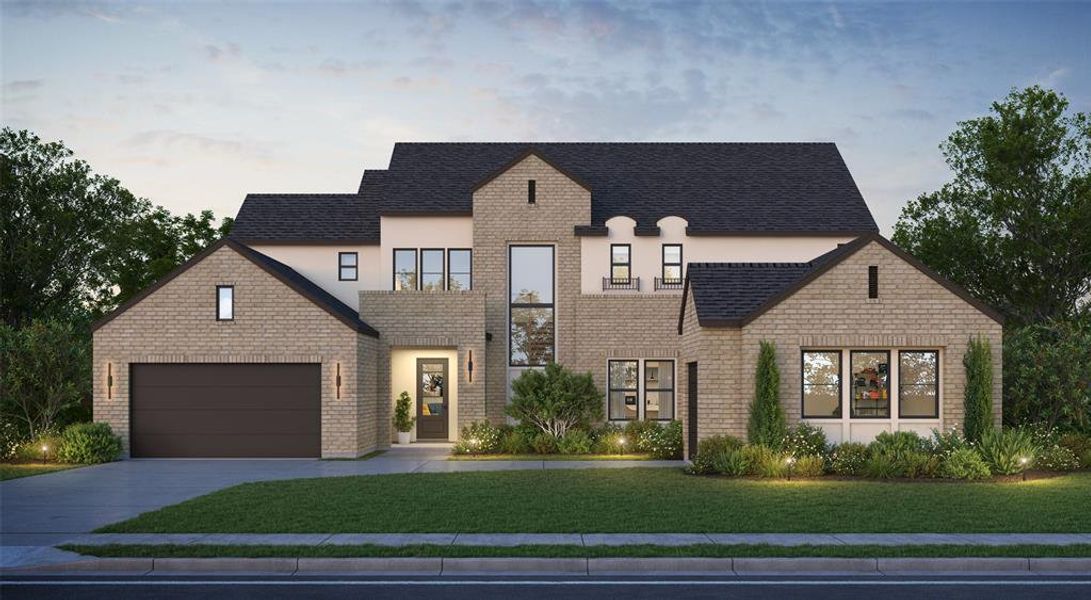 Front exterior of a new home in , Bartonville, TX, highlighting curb appeal (Image 1). Front exterior of a new home in , Bartonville, TX, highlighting curb appeal (Image 1).