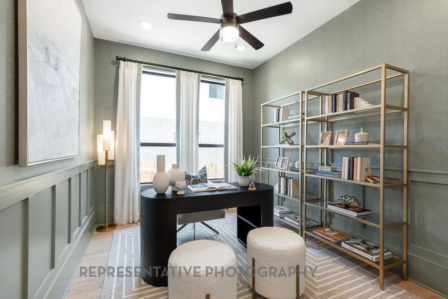 Furnished interior view inside a new home in Wolf Ranch, Georgetown (Image 12).
